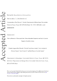 Pollination in Neotropical Bees