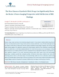 The New Classes of Synthetic Illicit Drugs Can Significantly Harm the Brain: a Neuro Imaging Perspective with Full Review of MRI Findings