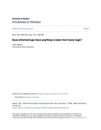 Does Informal Logic Have Anything to Learn from Fuzzy Logic?