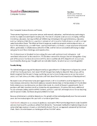 Fall 2016 Dear Computer Science Alumni and Friends, These Are