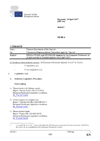 6516/17 FFF/Mn 1 DRI at the Above Mentioned Part-Session, The