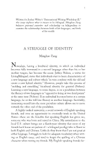 A Struggle of Identity