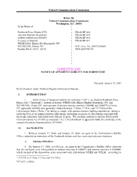 Corrected Copy Notice of Apparent Liability for Forfeiture