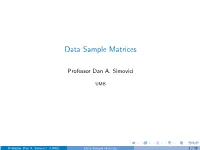 Data Sample Matrices