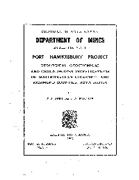 Department of Mines Bulletin No