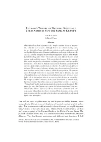 Putnam's Theory of Natural Kinds and Their Names Is Not The