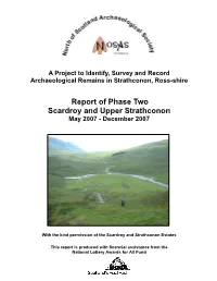 Report of Phase Two Scardroy and Upper Strathconon May 2007 - December 2007