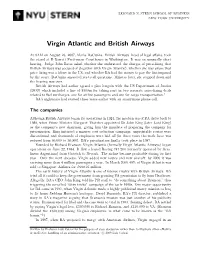 Virgin Atlantic and British Airways