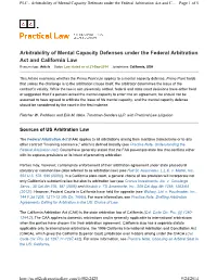 Arbitrability of Mental Capacity Defenses Under the Federal Arbitration Act and C