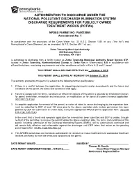 Authorization to Discharge Under the National