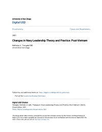 Changes in Navy Leadership Theory and Practice: Post-Vietnam