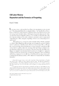 CSI Labor History: Haymarket and the Forensics of Forgetting