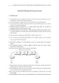 Handout 04 Filtering in the Frequency Domain