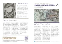 LIBRARY NEWSLETTER Figure with One Giant Foot at the End of Summer 2018 Its One Leg, Under Which It Supposedly Sheltered from the Sun