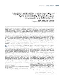Lineage-Specific Evolution of the Complex Nup160 Hybrid