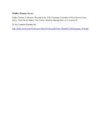 Mailbox Message Service