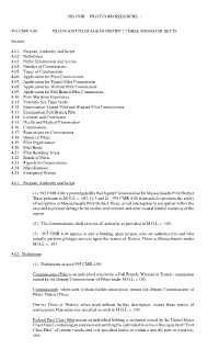 Pilots and Pilotage in District Three Massachusetts