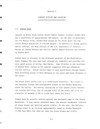 Section 3 AIRPORT HISTORY and LOCATION 3.1 WINDOW ROCK