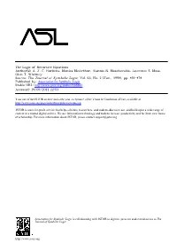 The Logic of Recursive Equations Author(S): A