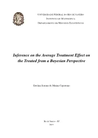 Inference on the Average Treatment Effect on the Treated from a Bayesian Perspective