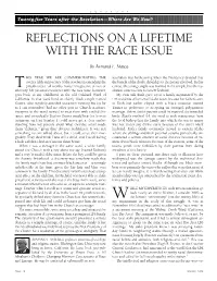 Reflections on a Lifetime with the Race Issue