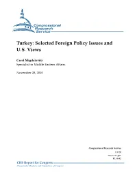 Turkey: Selected Foreign Policy Issues and U.S