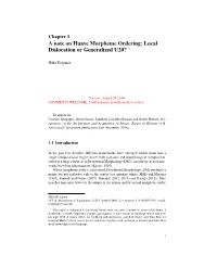 A Note on Huave Morpheme Ordering: Local Dislocation Or Generalized U20? ∗