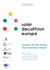 Analysis of the Results: Final Technical Report