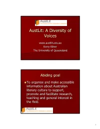 Austlit: a Diversity of Voices