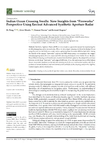 Indian Ocean Crossing Swells: New Insights from “Fireworks” Perspective Using Envisat Advanced Synthetic Aperture Radar
