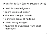 June Session One Presentation