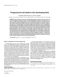 Programmed Cell Death in the Developing Limb