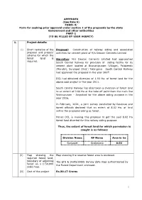 APPENDEX (See Rule 6) FORM-'A' Form for Seeking Prior Approval Under Section 2 of the Proposals by the State Government