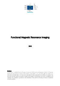 Functional Magnetic Resonance Imaging