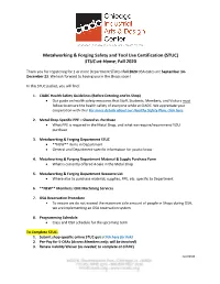 Metalworking & Forging Safety and Tool Use Certification (STUC