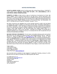 Notice Inviting Bids
