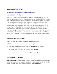 Together PRESUMING COMPETENCE WAYS WE CAN USE the WORD ROUTINES and SCHEDULES