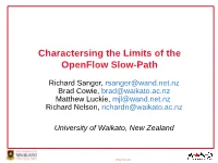 Charactersing the Limits of the Openflow Slow-Path