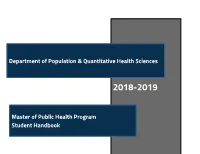 Department of Population & Quantitative Health Sciences