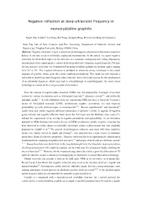 Negative Refraction at Deep-Ultraviolet Frequency in Monocrystalline Graphite