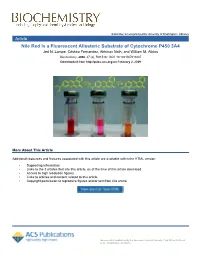 Nile Red Is a Fluorescent Allosteric Substrate of Cytochrome P450 3A4† Jed N