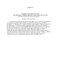 The Rhetoric of Trinity Broadcasting Network and the Emergent Word of Faith Movement