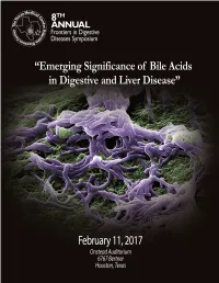 (2017) Emerging Significance of Bile Acids