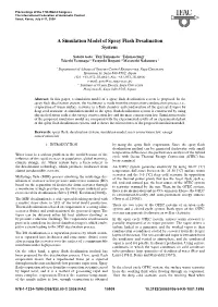A Simulation Model of Spray Flash Desalination System