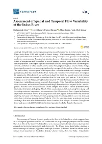 Assessment of Spatial and Temporal Flow Variability of the Indus River