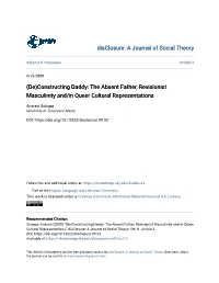 Constructing Daddy: the Absent Father, Revisionist Masculinity And/In Queer Cultural Representations