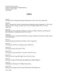 Dennis J. Kucinich of Ohio in the United States House of Representatives Monday, June 9Th, 2008 a Resolution