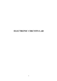 Electronic Circuits Lab