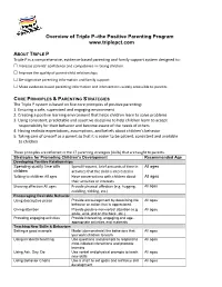 Overview of Triple P--The Positive Parenting Program