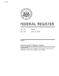 Regulation of Fuels and Fuel Additives: RFS Pathways II and Technical Amendments to the RFS 2 Standards; Proposed Rule
